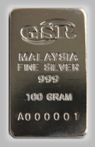 GSR 100g silver bar